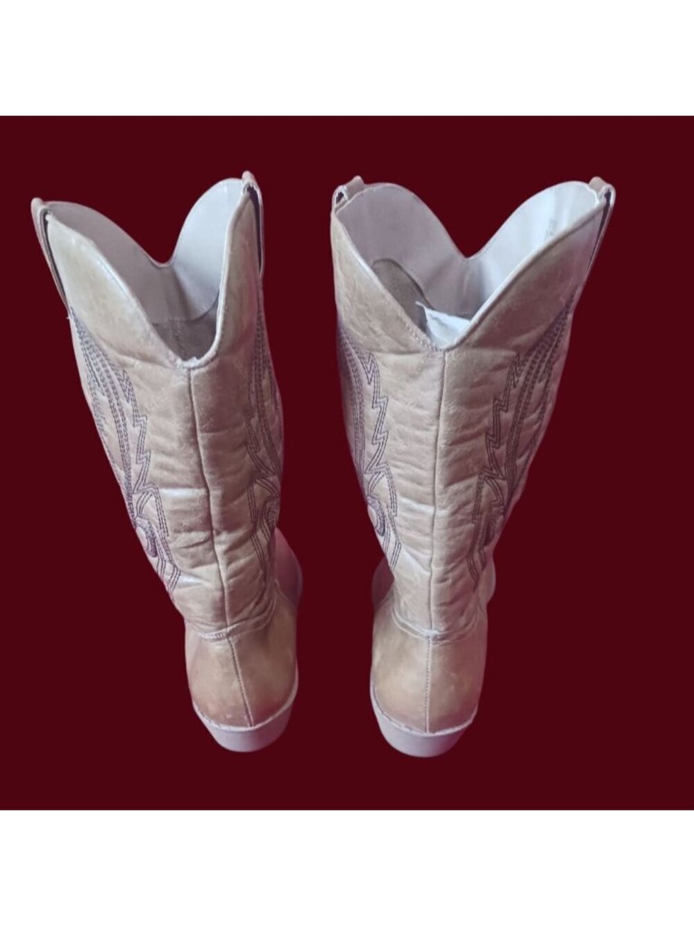 Coconuts Western Stitching Style Leather Cowboy Boots Women’s Size 11M - Picture 14 of 14